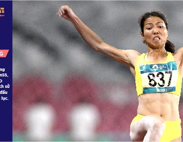 Hình ảnh Bùi Thu Thảo Trong Cú Nhảy Quyết định, đạt 6m55, Nội Dung Nhảy Xa Nữ ASIAD 2018, Mang Về Tấm HCV Lịch Sử Cho Điền Kinh Việt Nam ở đấu Trường đỉnh Cao Nhất Châu Lục