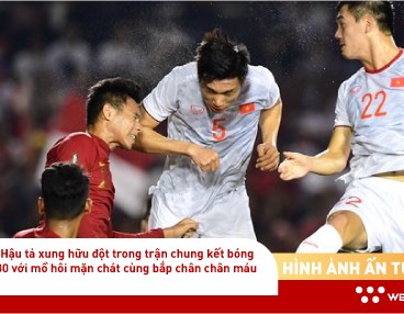 Hình ảnh Hậu Vệ Văn Hậu Tả Xung Hữu đột Trong Trận Chung Kết Bóng đá Nam SEA Games Với Mồ Hôi Mặn Chát Cùng Bắp Chân Chân Máu Chảy