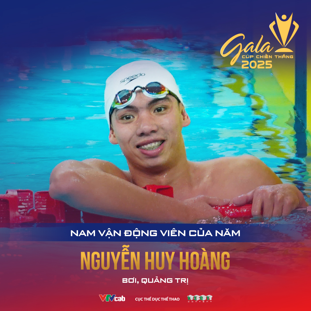 Huy Hoàng là ứng viên sáng giá ở hạng mục Nam VĐV của năm
