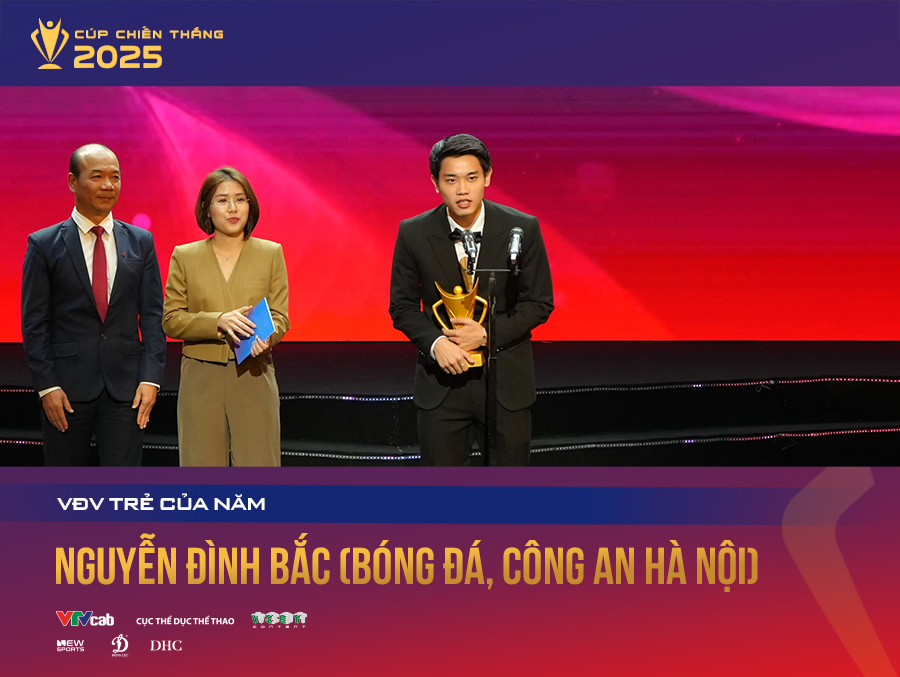Đình Bắc đoạt Danh Hiệu VĐV Trẻ Của Năm Cúp Chiến Thắng 2025